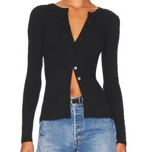 Superdown Sasha Button Long-Sleeve Top
